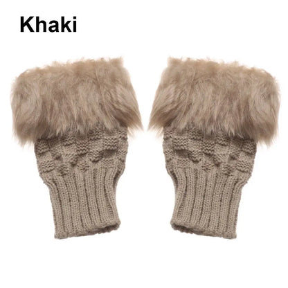 Rabbits Knitted Gloves, Faux Rabbit Hair Mittens, Warm Fingerless Gloves for Winter, Cozy Texting Gloves, Stylish Outdoor Han