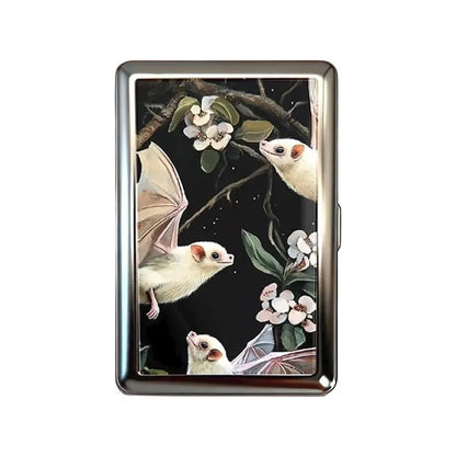 Vintage-Style Vintage Card Case Metal Material Easy Snap Metal Case Versatile Design Multi-function Card Holder - F