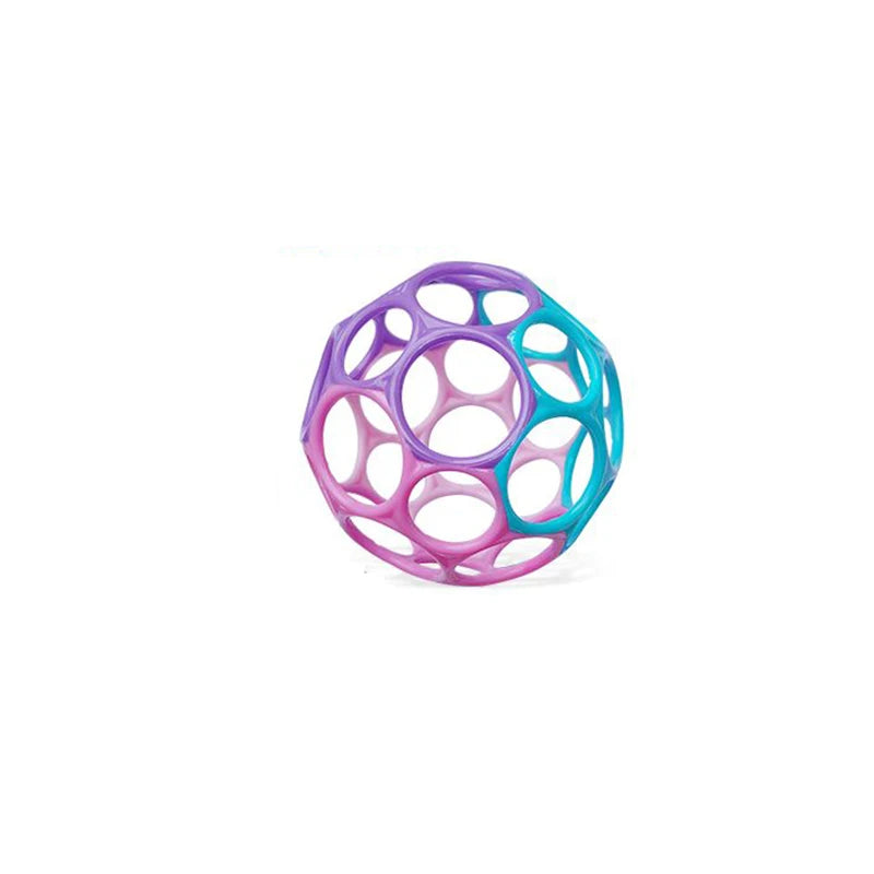 Soft Baby Grasping Ball Rattles with Bell Ball Early Education Educational Sensory Toy Random Color） - 3102-PR