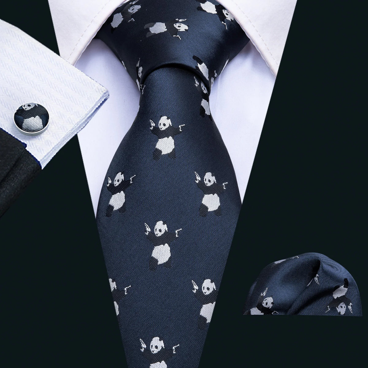 Men Tie Gold Navy Blue Striped Tie Barry.Wang 3.4" Jacquard Party Wedding Woven Fashion Designers Necktie For Men silk Busine