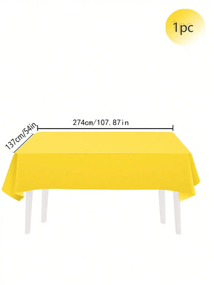 137x274cm Disposable Solid Color Tablecloth Birthday Party Wedding Christmas Table Cover Wipe Covers Rectangle Desk Cloth Dec