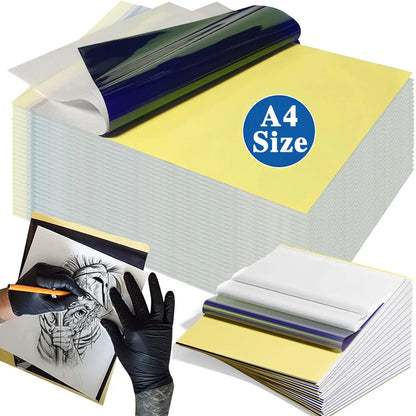 200-5PCS Tattoo Transfer Paper A4 Size Carbon Thermal Stencil Papers Tattoo Tracing Copier Paper for Printer Tattoo Accessori