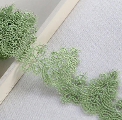 Width:6cm (2.40") High Quality DIY Pendant Handmade Clothing Lace Accessories Water Soluble Embroidery Lace Trims (ss-363) - 