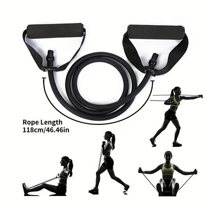 1pc 4-Level Resistance Bands with Handles for Home Workouts and Strength Training - Perfect for Yoga, Pilates,and fitness equ