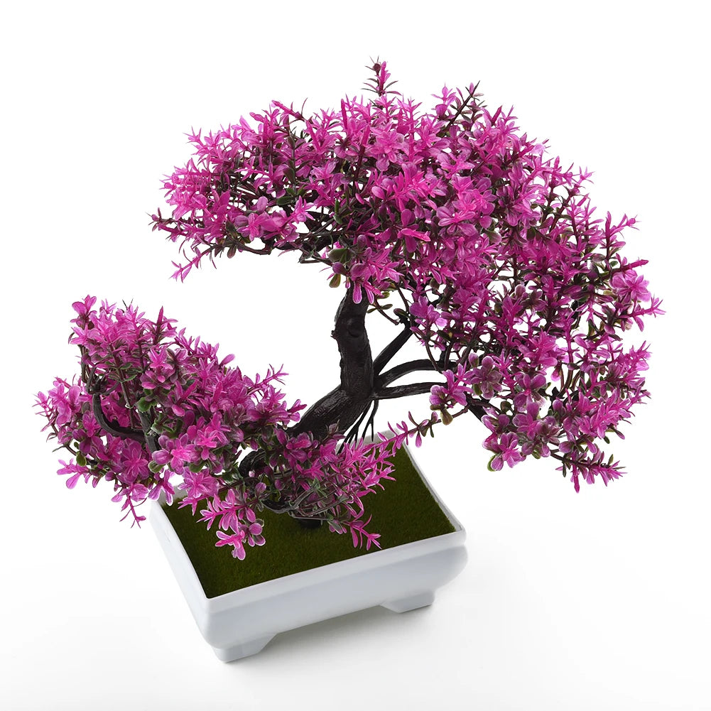 Artificial Plants Bonsai Small Tree Pot Fake Plant Flowers Potted Ornaments For Home Room Table Decoration Hotel Garden Decor