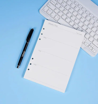 45 Sheets A5 A6 A7 Loose Leaf Notebook Refill Spiral Binder Inner Page Line Blank craft Grid Inside Paper Stationery