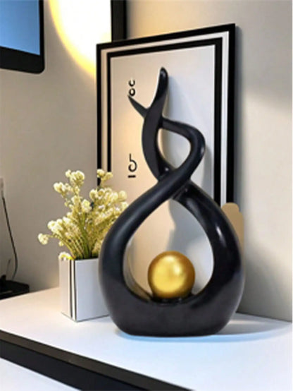 Nordic Home Decor Figurines for Interior Living Room Desk Ceramics Decoration Accessories Statue Sculpture Feng Shui Ornament