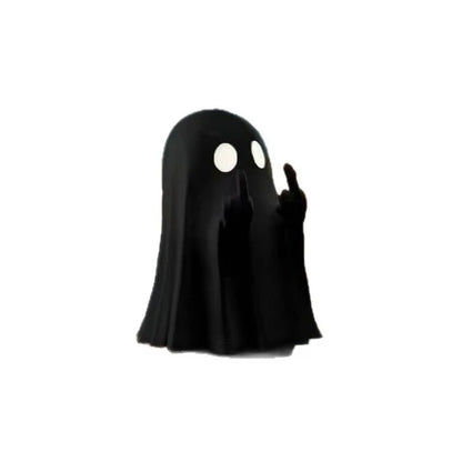 Halloween Party Decoration Favors Cute Little Ghost Sitting on A Shelf Reading A Book with Flickering Ornament Gift Spooky Id