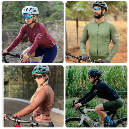 DAREVIE Cycling Jersey Small Size SPF 50+ Training Level Men Women Long Sleeves Cycling Jersey Breathable Man Cycling Maillot