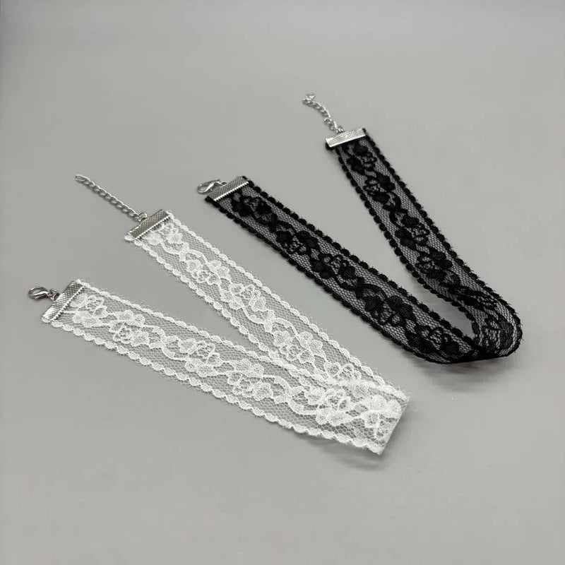 Short Lace Choker Nekclace for Women Girl Black White Color Fashion Romantic Necklace Gift for Party Neck Jewelry
