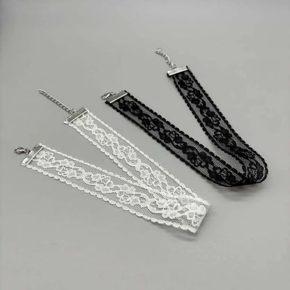 Short Lace Choker Nekclace for Women Girl Black White Color Fashion Romantic Necklace Gift for Party Neck Jewelry