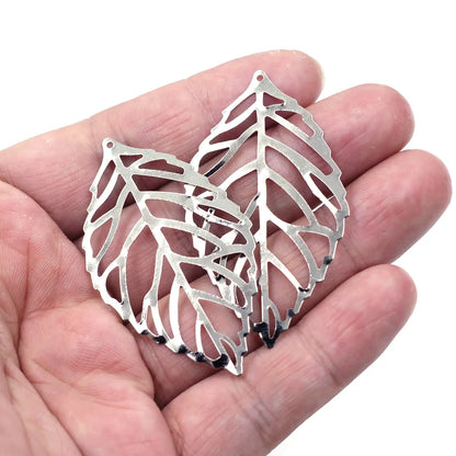 Pendants Wraps Metal Crafts Connectors Rose Flower Filigree Flower For Embellishments Scrapbooking Jewelry DIY Accessories - 