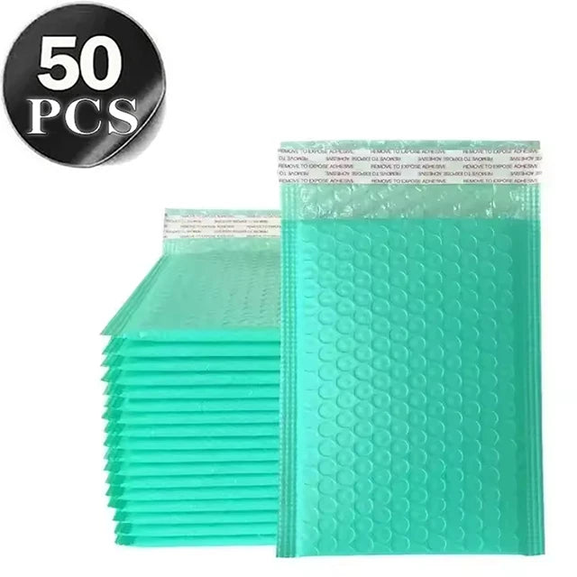 50Pcs Bubble Mailers Bubble Padded Mailing Envelopes Mailer Poly for Packaging Self Seal Shipping Bags Black Bubble Padding -