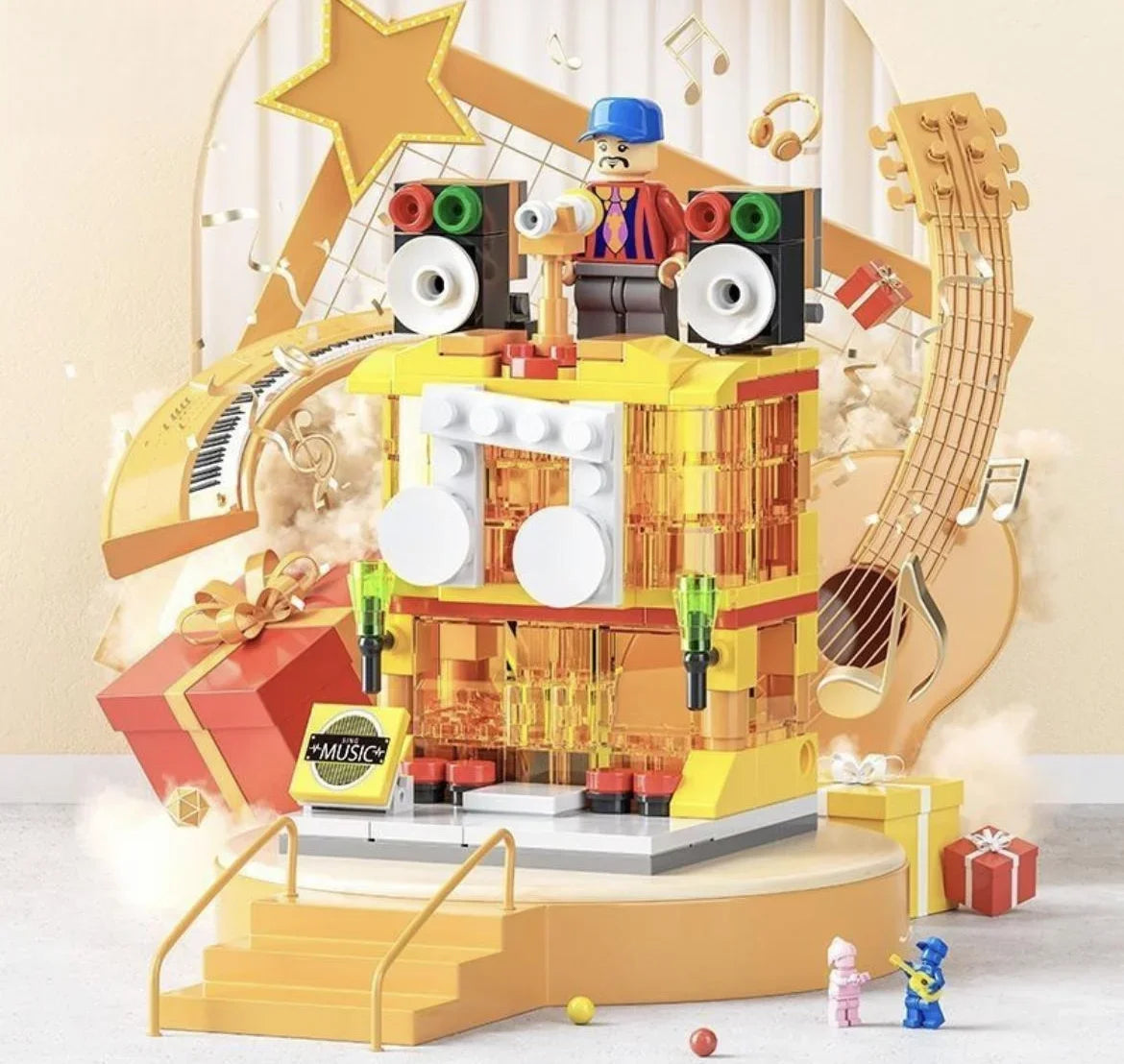 Architecture Street View House Building Blocks DIY Mini City Store Model Toys For Christmas Gifts - 8537-7
