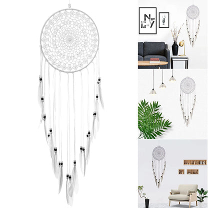 Macrame Dream Catcher Bohemian Leaf Wall Hanging Nordic Decor Boho Tapestry Ornaments for Home Living Room Kids Room Decorati