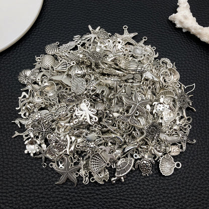 Mystic Ocean Charm Collection (20/50/100pcs) - Nautical DIY Jewelry Supplies in Aged Silver Finish