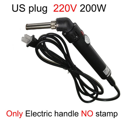 Custom Electric Branding Iron Temperature-Controlle Stamping Heater Wood Handcraft Leather Cake Food Adjustable Temperature I