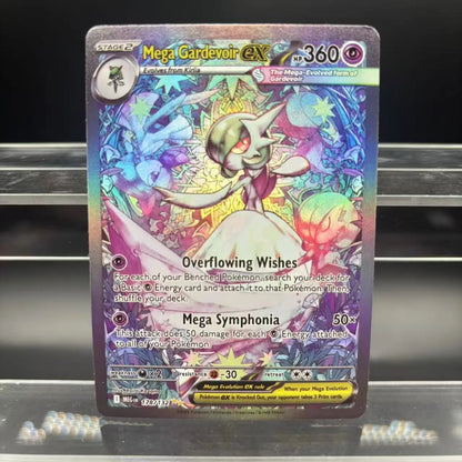 DIY PTCG Collection Cards EN Mega Symphonia Mega Brave Gardevoir Lucario Self Made Single Card Classic Game Anime Card Gift T