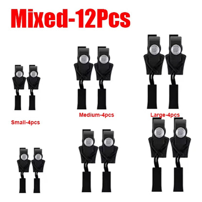 ‌12/6Pcs Universal Instant Zipper Repair Kit With 3 Sizes Detachable Slider Heads-Reusable No-Sew Fix for Jackets,Bags,Coats‌