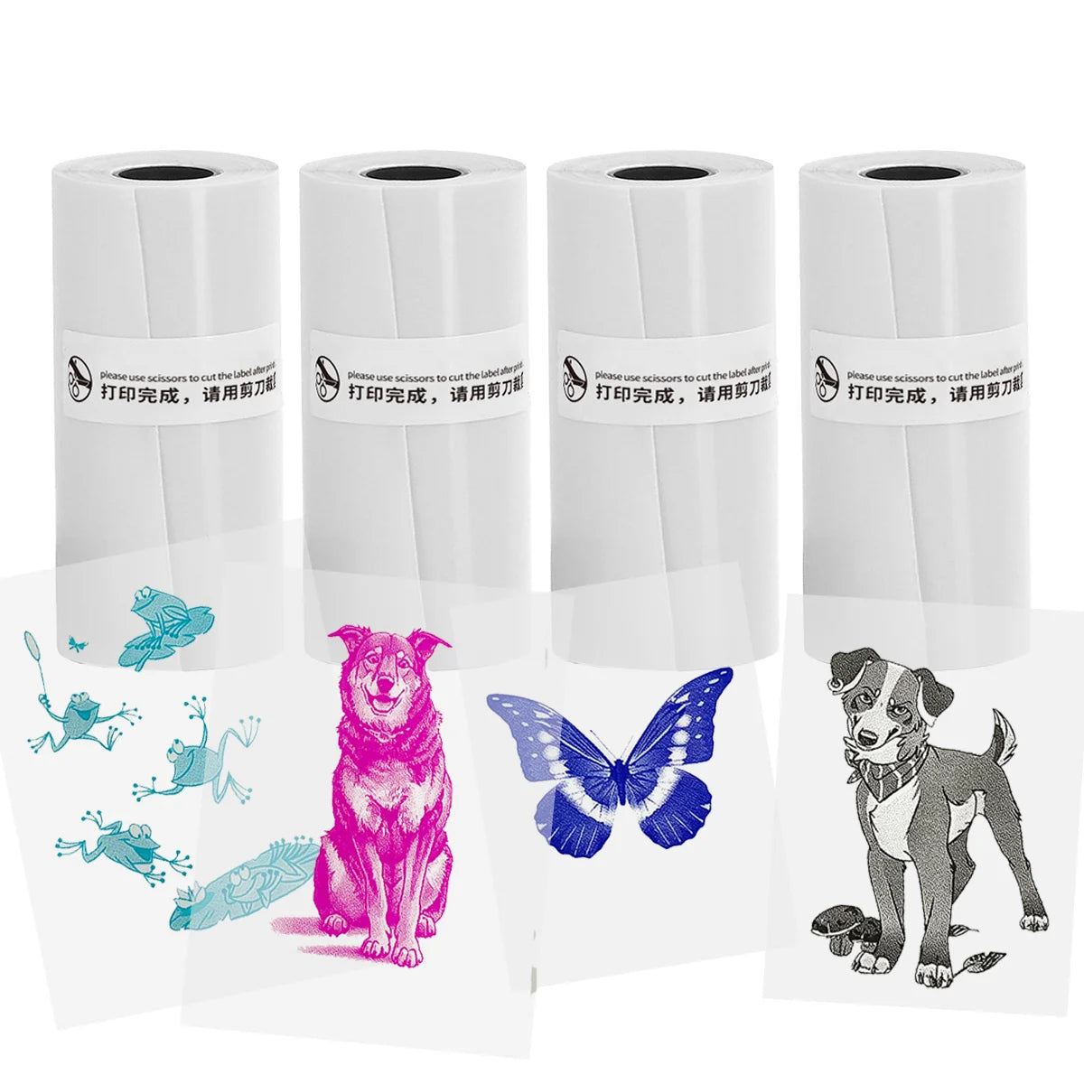 Thermal Mini Printer, Portable Inkless Sticker Maker,Bluetooth Free Cut Small Pocket Printer for Children DIY 57mm Photo Prin