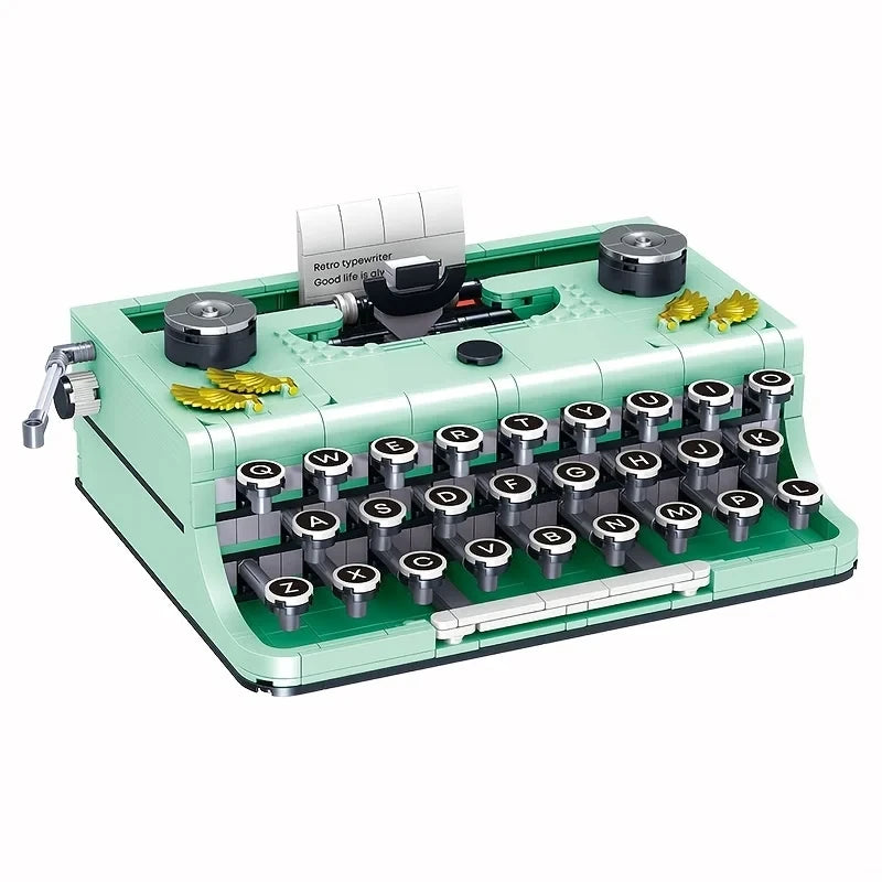 820PCS Typewriter Building Blocks Classic Creative Ideas Machine Retro Micro Building Blocks Toy For Adults Youths Holiday Gi