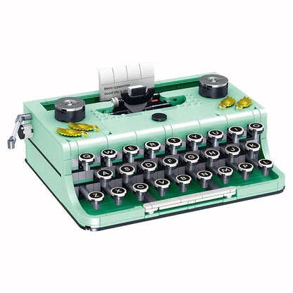 820PCS Typewriter Building Blocks Classic Creative Ideas Machine Retro Micro Building Blocks Toy For Adults Youths Holiday Gi
