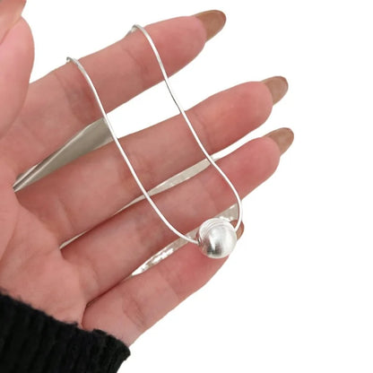 925 Sterling Silver Necklace Bead Pendant Simple for Women Wedding Engagement Jewelry Fashion Classics Gift Party