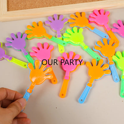 20Pcs Colorful Mini Hand Clapper Cheering Props Clap Your Hands Toys for Kids Birthday Party Favors Baby Shower Pinata Filler