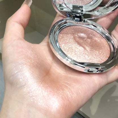 Monochrome Highlighter Cream, Facial Brightening, Diamond Sparkle, Shimmer, Pearlescent Mashed Potato Texture, Long-Lasting, 