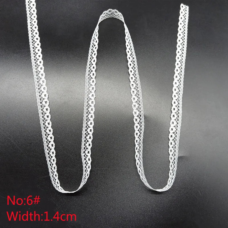 10 Yards 38 Kinds of White Lace Ribbon African Lace Fabric DIY Webbing Decoration Gifts Packing Sewing Clothes Material Craft