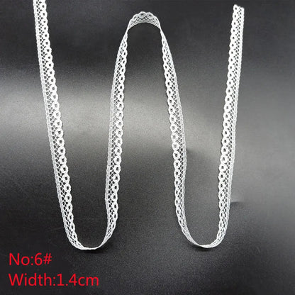 10 Yards 38 Kinds of White Lace Ribbon African Lace Fabric DIY Webbing Decoration Gifts Packing Sewing Clothes Material Craft