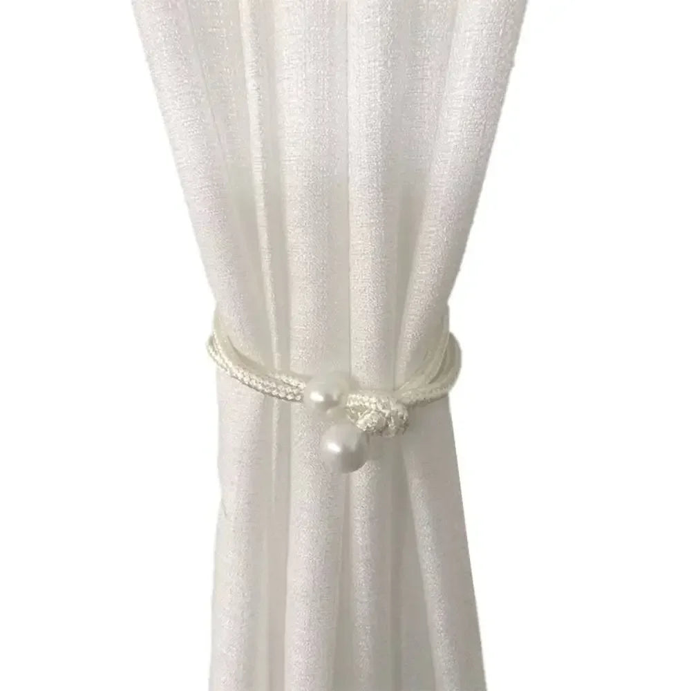 Creative Fashion Tulip Curtain Straps Adjustable Elegant Curtain Tieback Beautifully Curtains Tie Rope Homestay - 1pcs White