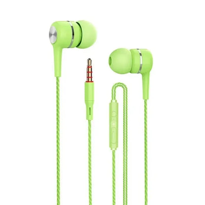 3.5mm Wired Earphone In Ear Headset HIFI Heavy Bass Earbuds Monitor Sports Headset Stereo Music Gaming Headphone with Microph