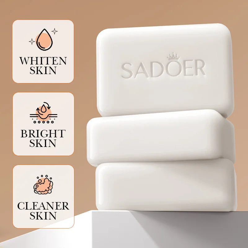 SADOER Niacinamide Arbutin Facial Soap Moisturizing Brightening Deep Cleansing Body Face Wash Foam Facial Cleanser Handmade S