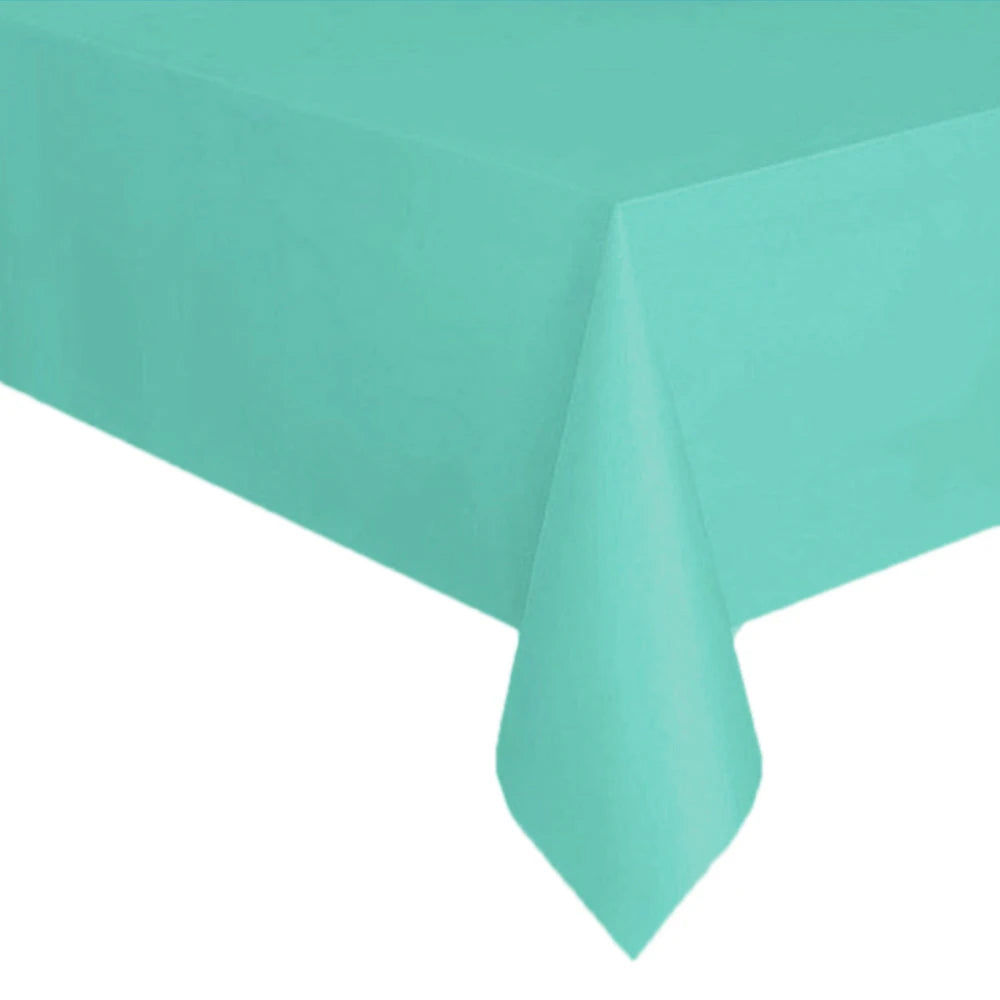 Disposable Tablecloth White Black Pink Gold Table Cover Plastic Birthday Wedding Table Cloth Party Dining Table Decoration Fa