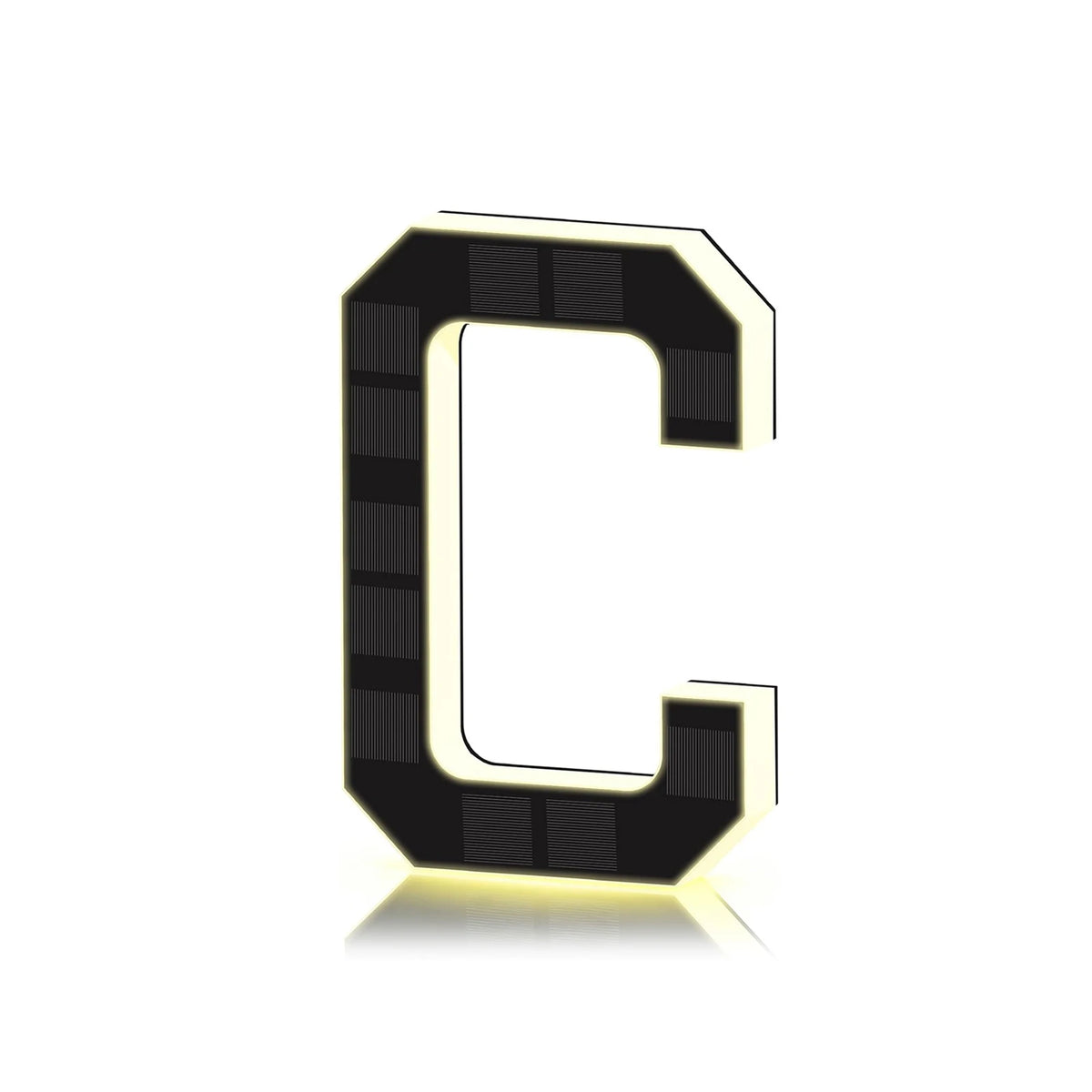 Personalized Solar Powered Address Number Waterproof Modern Address Number for Outside House Light Up Courtyard Hotel Bar - C
