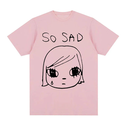 Yoshitomo Nara Sad Vintage T-shirt Japan Party Cotton Men T shirt New Tee Tshirt Womens Tops