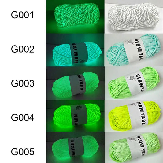 Novel Functional Yarn Glow in the Dark Polyester Luminous Chunky Yarn