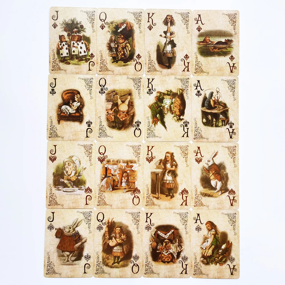 Vintage Style Playing Cards Alice in Game Poker Playing Cards Deck Board Games Retro Poker Set Magic Card Novelty Present Pok