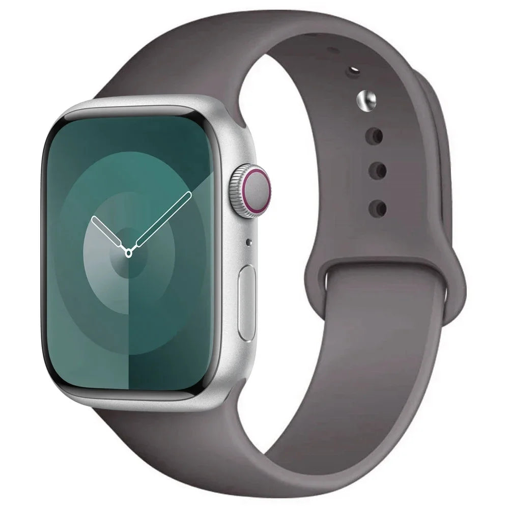 Silicone Band For Apple Watch strap 44mm 45mm 40mm 41mm 42-38mm 45 mm sport bracelet iwatch series 8 7 6 5 4 3 SE 9 Ultra 2 4