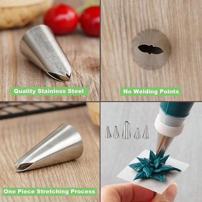 Cake Decorating Icing Piping Tip, Decorating Tips Stainless Steel, Cake Icer Tips Large Decorating Icing Tips, Decorating Too