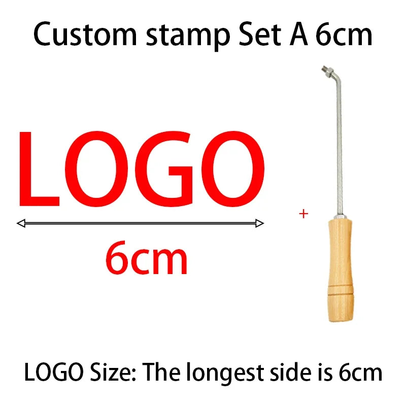 M8 Logo Customized Iron Branding Stamp Personalized Customization Wooden Soldering Iron Seal Customized Leather Stamping Seal