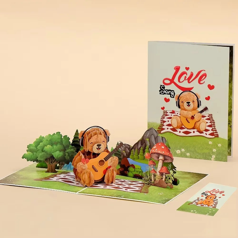 3D Pop Up Flower Greeting Cards Wedding Card Anniversary Thanksgiving Valentines Day Birthday Gift Thank You Card Handmade Ca