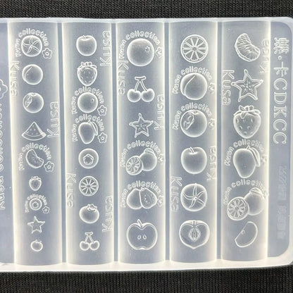 3d Nail Charms Making Craft Tools Fruit Silicone Nail Molds Home Resin Cherry Apple DIY Manicure Supplies Clear Decorations