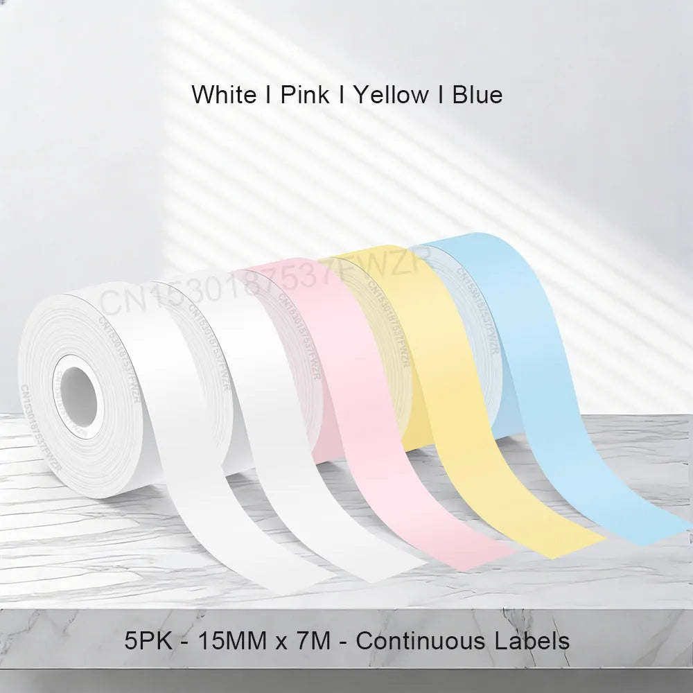 Marklife P12 Thermal Label Printer Auto Cut Portable Mini Printer P12 Adhesive Sticker Labeling Machine or 5PK Continuous Tap