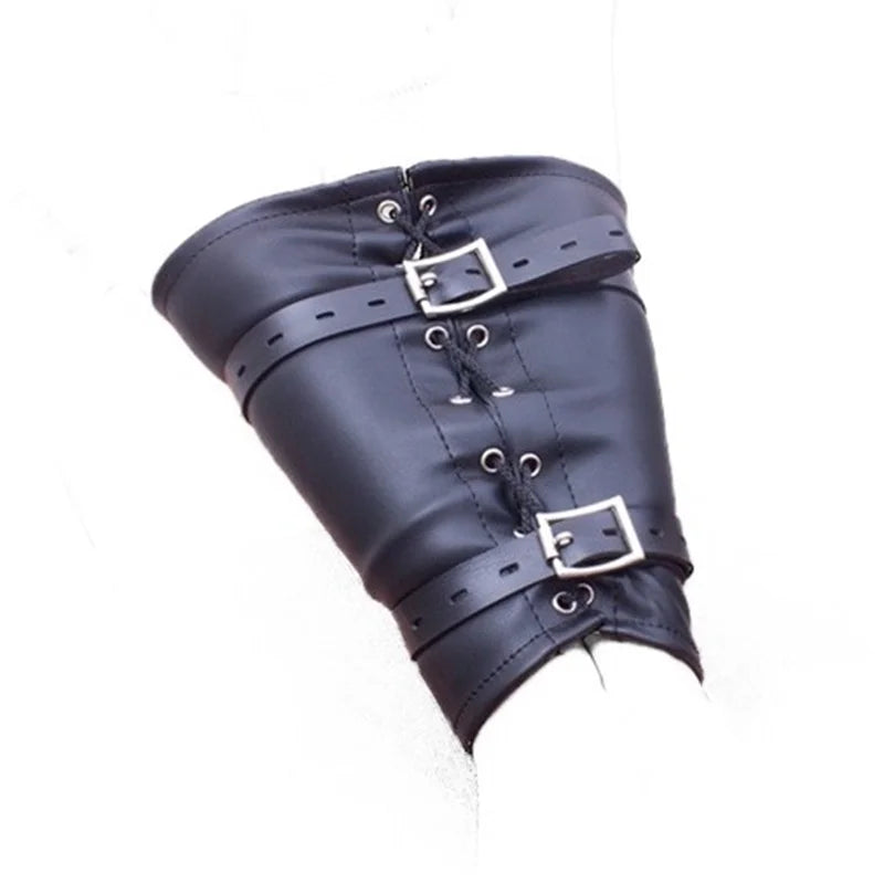 BDSM Strait Jacket / Armbinder,Leather Deluxe Arm Binder Restraint,Behind Back Bondage Gloves,Sex Toys For Couples - D Bdsm A