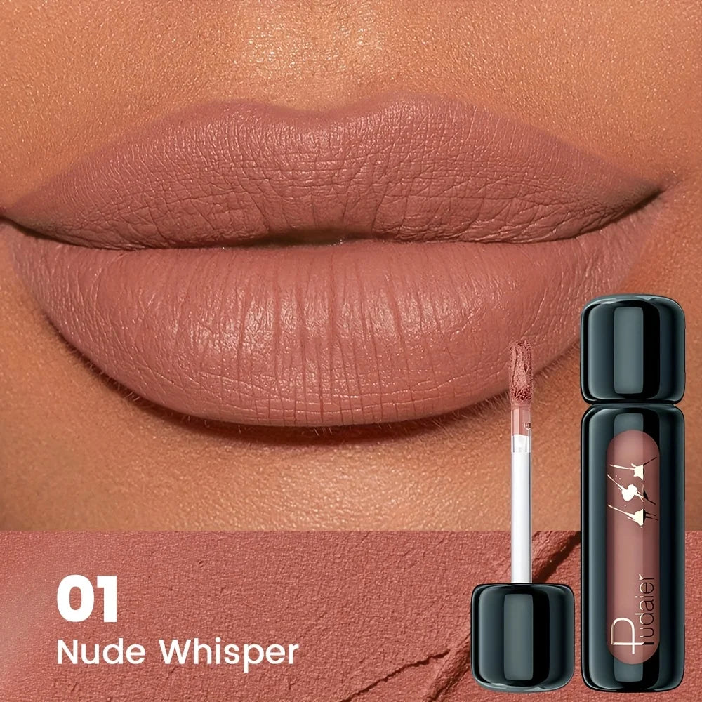 1pc Matte Velvet Lip Gloss, Highly Saturated Liquid Lip Mud, Non-Stick Long Lasting, All Skin Tones Compatible,Mother's Day G