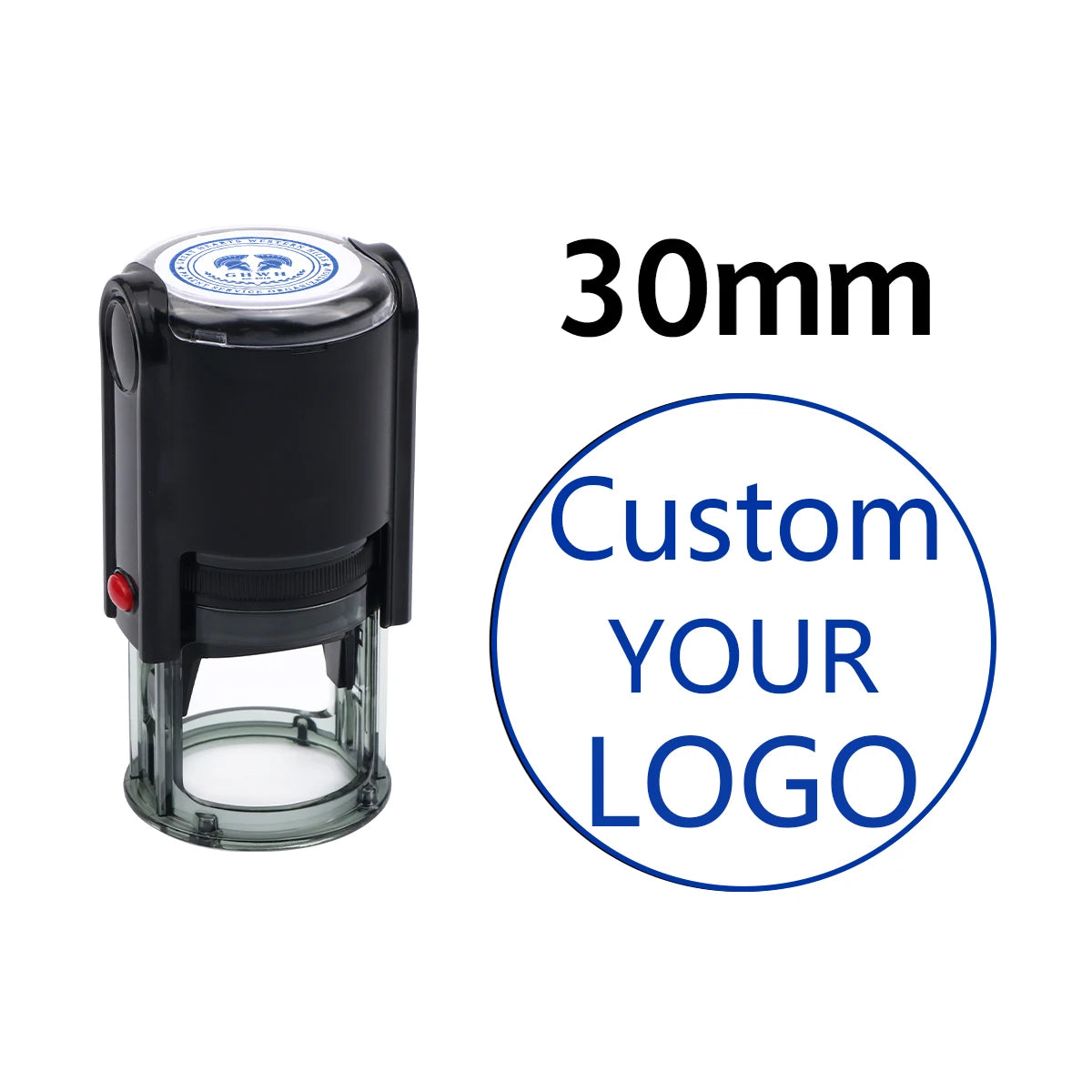 Custom Stamp Round Self Inking,Personalized Stamp 25/30/40/50mm Monogram LOGO Design Rubber Stampswith 4 Optional Ink Colors