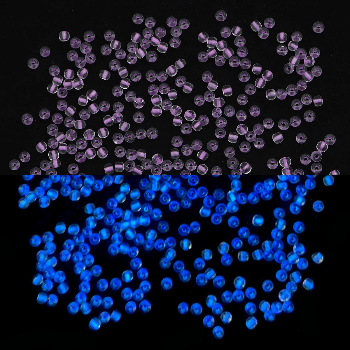 2/3/4mm Glass Luminous Beads (Glow-in-The-Night Seed Beads) - DIY Jewelry Making(Necklace/Bracelet)Handmade Accessories 11g/B