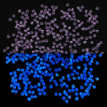 2/3/4mm Glass Luminous Beads (Glow-in-The-Night Seed Beads) - DIY Jewelry Making(Necklace/Bracelet)Handmade Accessories 11g/B